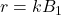 r = kB_1