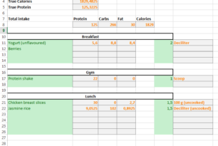 How to Track Your Diet with Excel